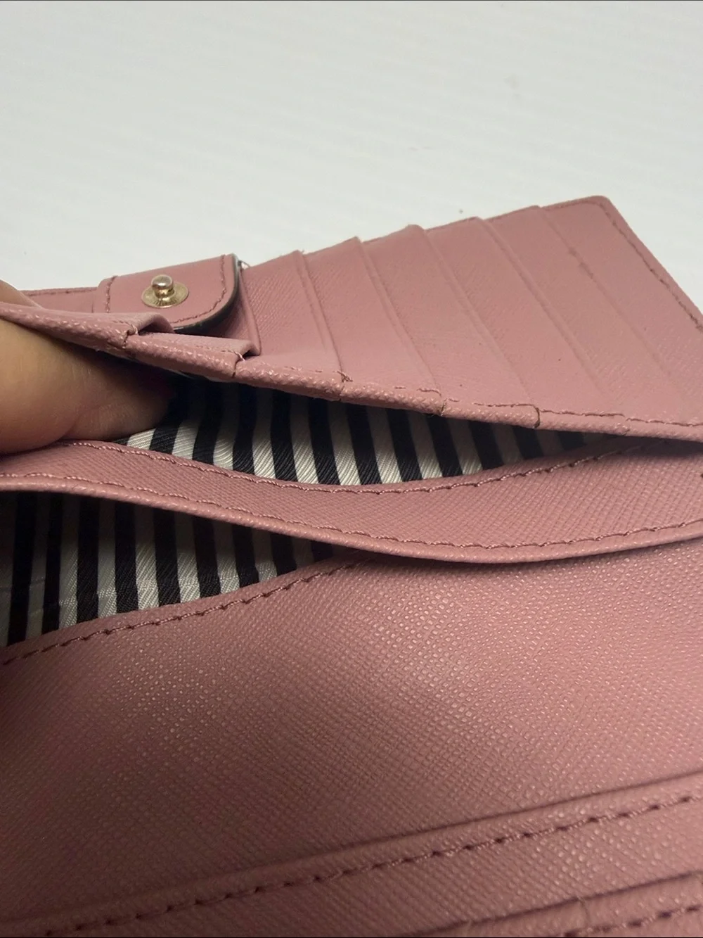 Kate Spade Two-Tone Plum and Dusty Pink Continental Wallet